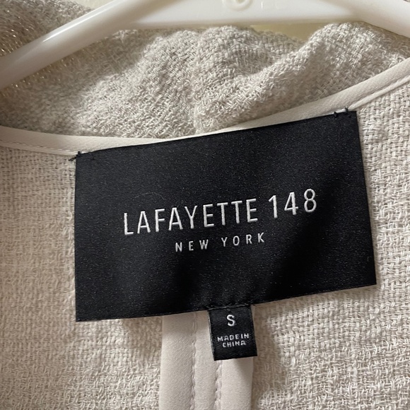 Lafayette 148 New York Stone Linen Open Vest Size Small - Picture 3 of 3